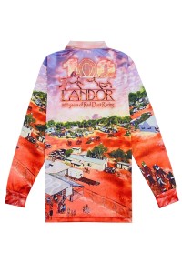 Custom Fashion Dye Sublimation Mens Polo Shirts Design Jockey Club Polo Shirts Dye Sublimation Factory P1471 front view